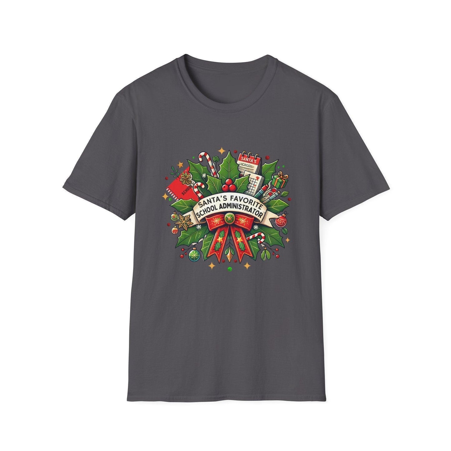 Santa's Favorite School Administrator Unisex Tee 🍎🎅 - Whippie's