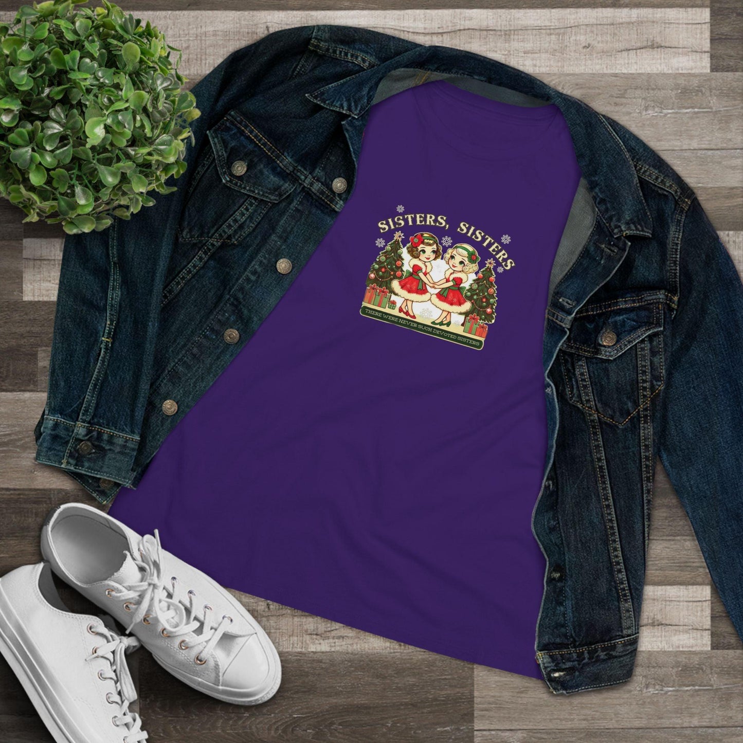 Sisters, Sisters (Blonde Sisters) - There Were Never Such Devoted Sisters! 👭🏼🎄 Women's Softstyle Tee - Whippie's