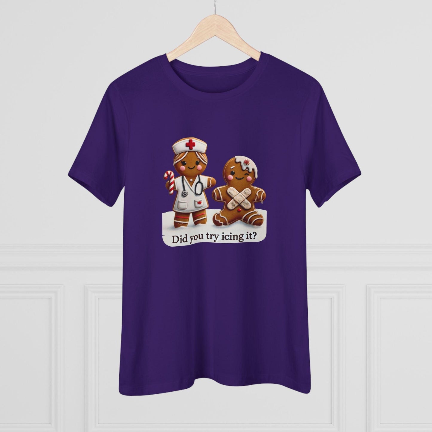 🍪🩹 "Did You Try Icing It?" 👩⚕️🎄 - Women's Softstyle Tee - Whippie's