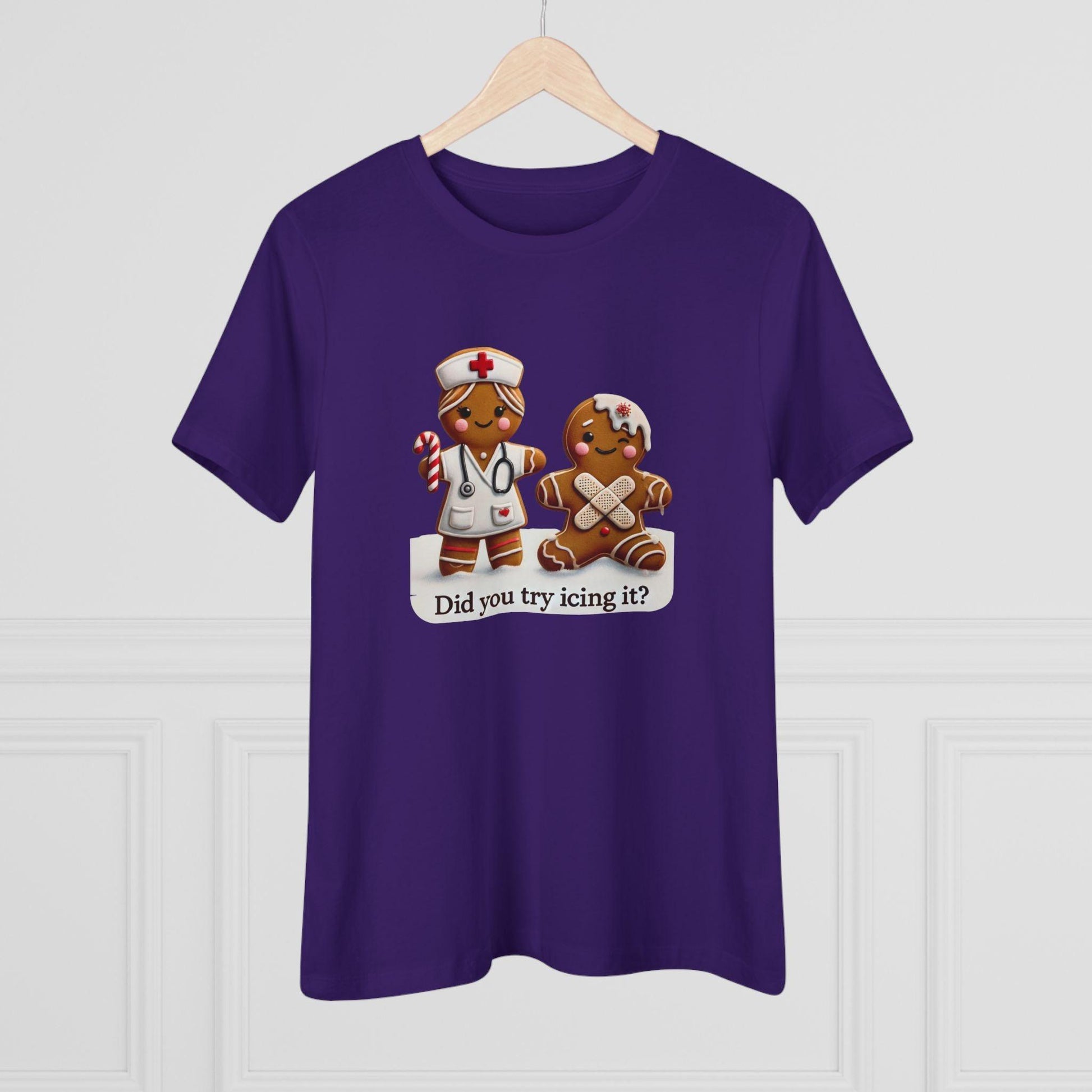 🍪🩹 "Did You Try Icing It?" 👩⚕️🎄 - Women's Softstyle Tee - Whippie's
