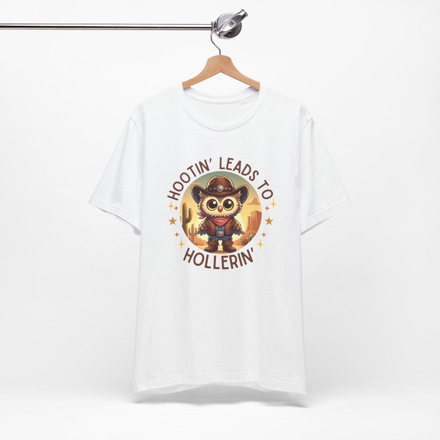 Hootin' Leads to Hollerin' - Unisex Jersey Tee - 🤠 Yeehaw! Embrace Your Inner Cowboy/Cowgirl 🤠 - Whippie's