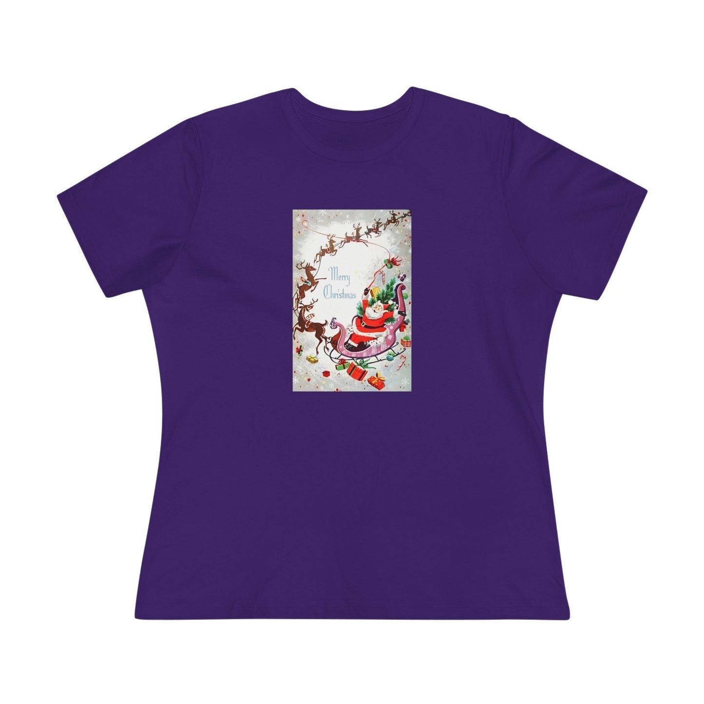 Merry Christmas - Santa and His Sleigh - Women's Tee - Whippie's