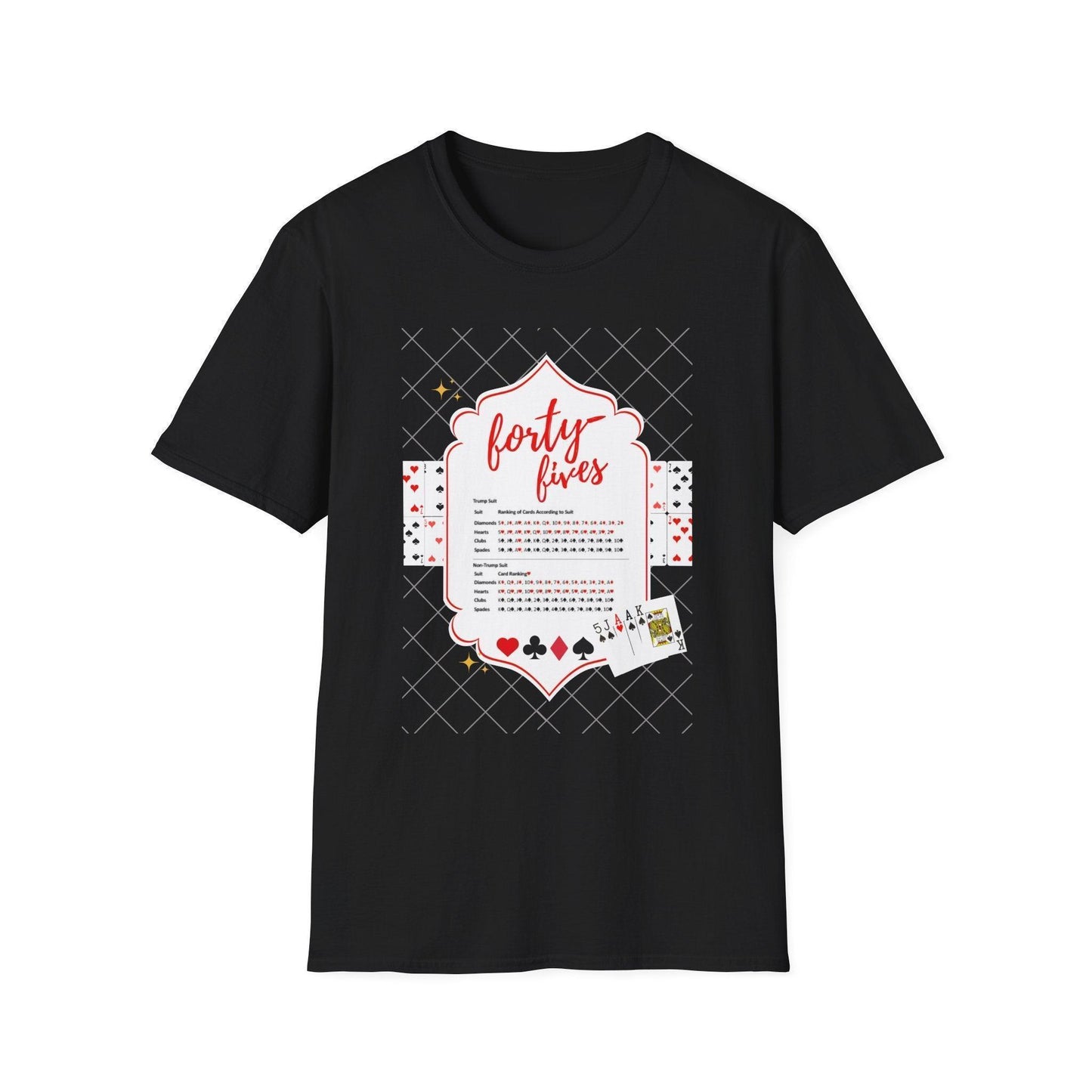Forty-Fives Card Rankings - Unisex T-Shirt - Whippie's