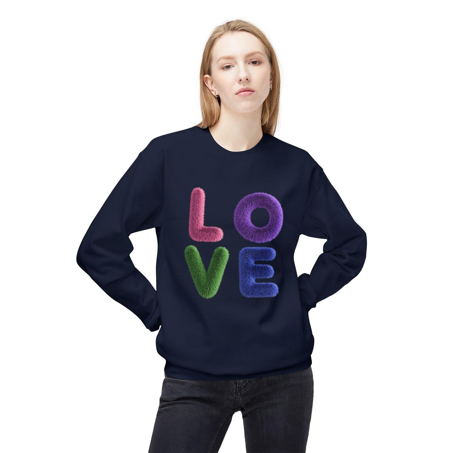 Fuzzy Love - Unisex Fleece Sweatshirt - Spread the Love ❤️ - Whippie's