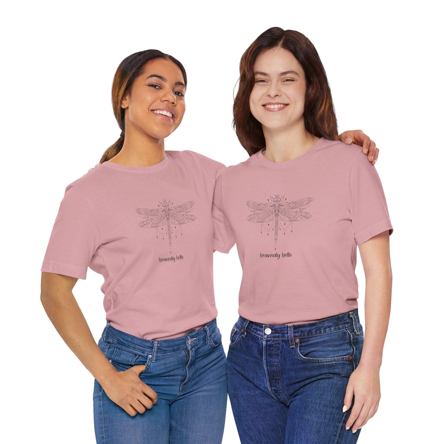 Heavenly Hello Unisex Jersey Tee - 🕊️ Carry a Piece of Heaven Close to Your Heart 🕊️ - Whippie's