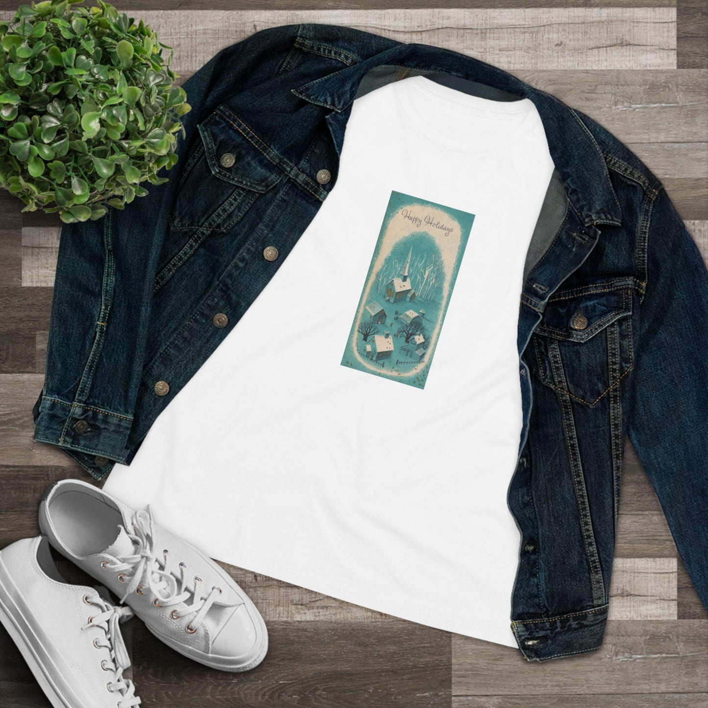 Happy Holidays - Vintage Village - Women's Tee - Whippie's
