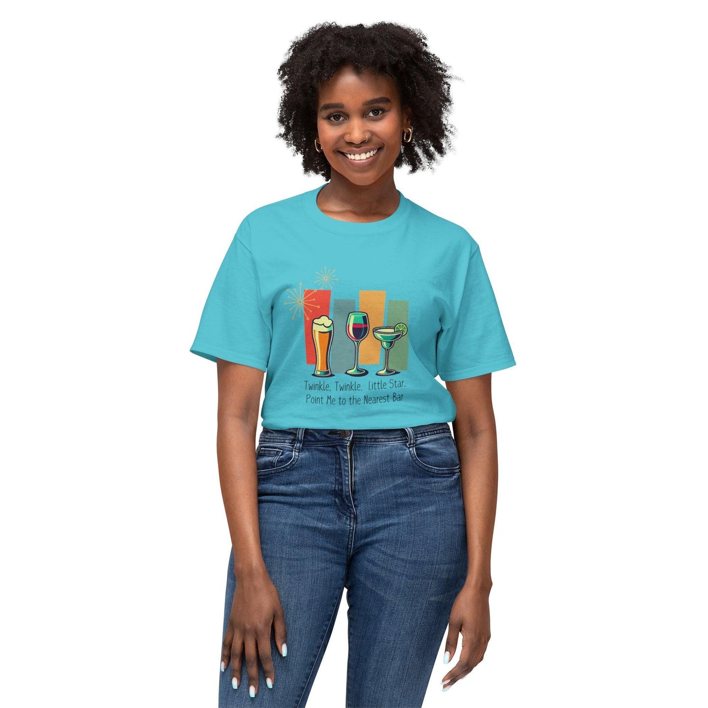 Twinkle, Twinkle, Little Star, Point Me to the Nearest Bar Unisex HD Cotton⢠T-shirt - Whippie's
