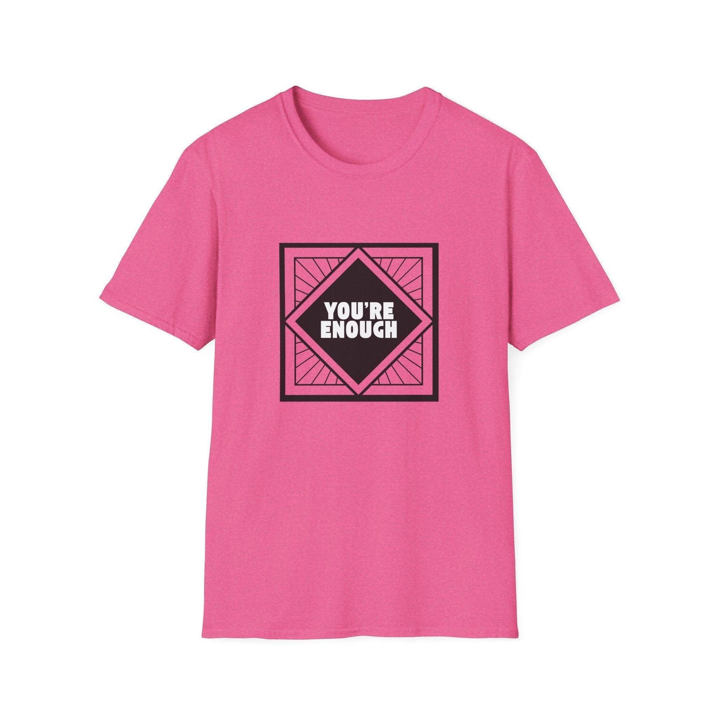 You're Enough - Simple Black Frame - Unisex T-Shirt - Whippie's