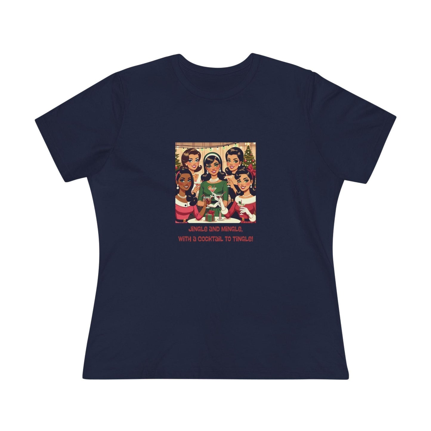 Holiday Friends Sipping Cocktails - Women's Softstyle Tee - Whippie's