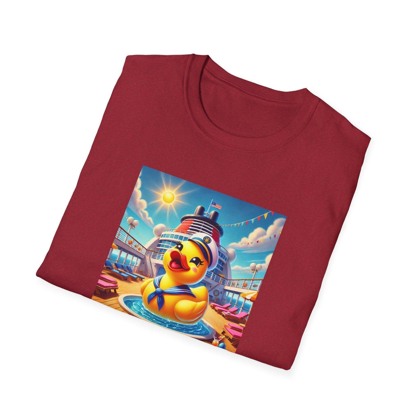 Duck on the Loose! Hilarious Cruise Ship Hide-and-Seek 🛳️ Unisex T-Shirt 🐤 - Whippie's