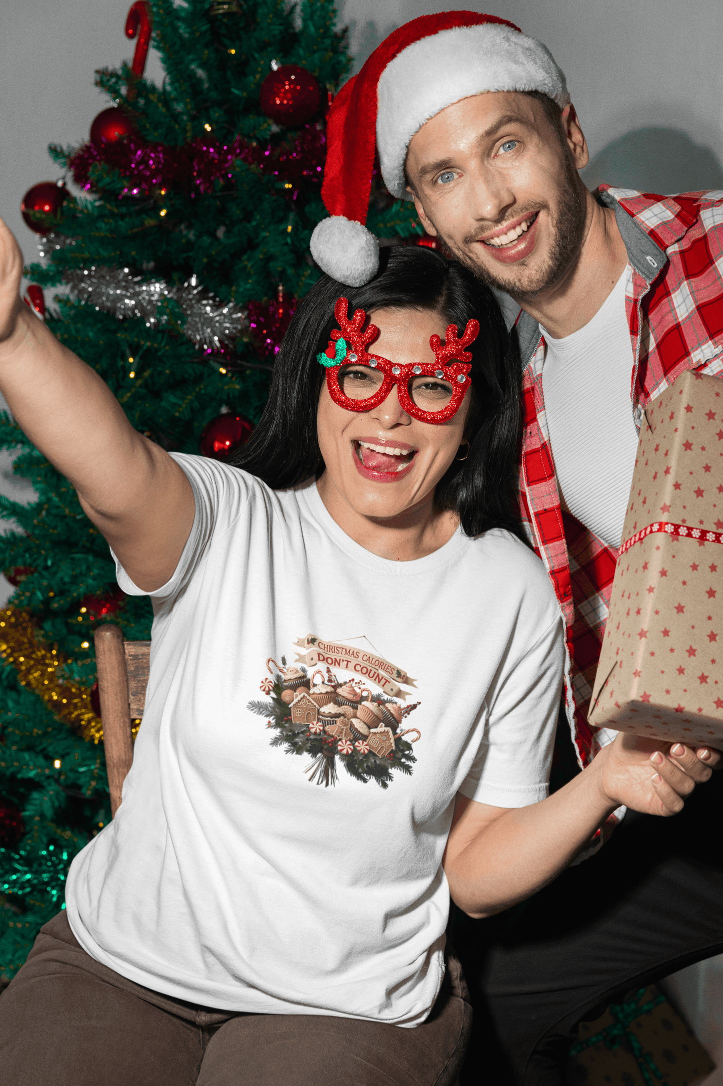 Christmas Calories Don't Count 🎅🎄 - Unisex Softstyle T-Shirt 🍪🎁 - Whippie's