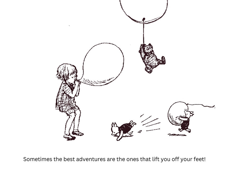 Classic Pooh - Balloons - Drawstring Bag - Whippie's