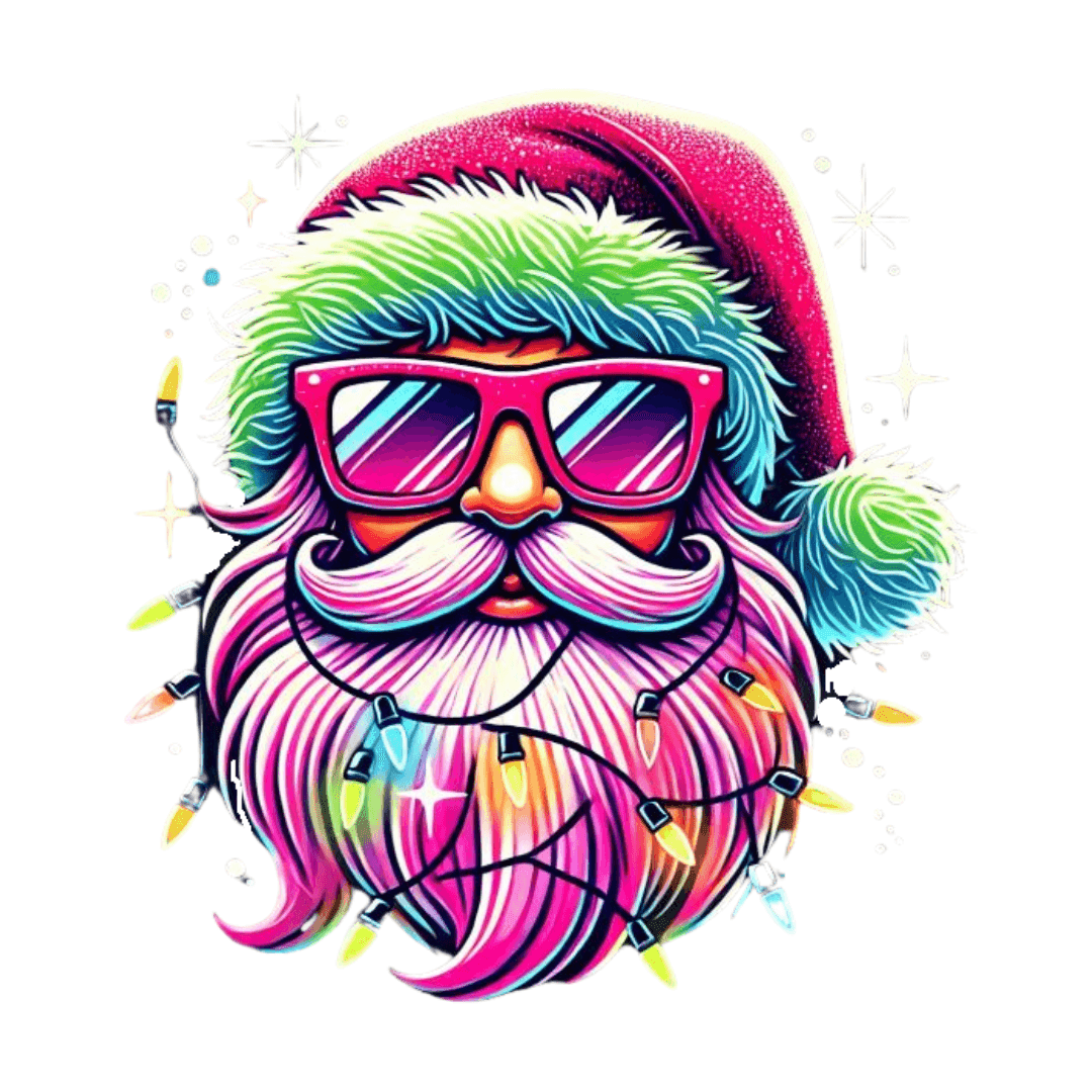 Shine Bright Like Santa! ✨🎅🎄🌈 Kids Softstyle Tee - Whippie's