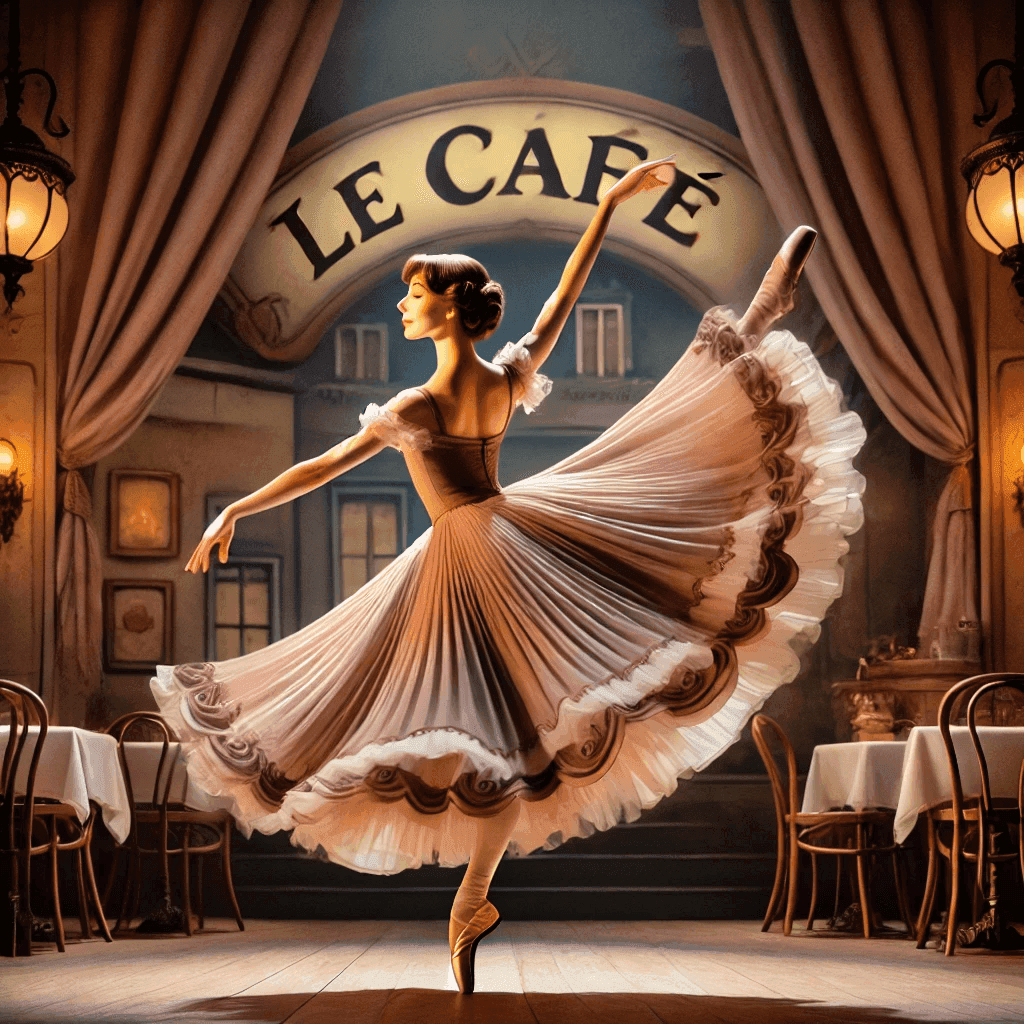 Ballerina at Le Cafe - Women's T-shirt - Whippie's