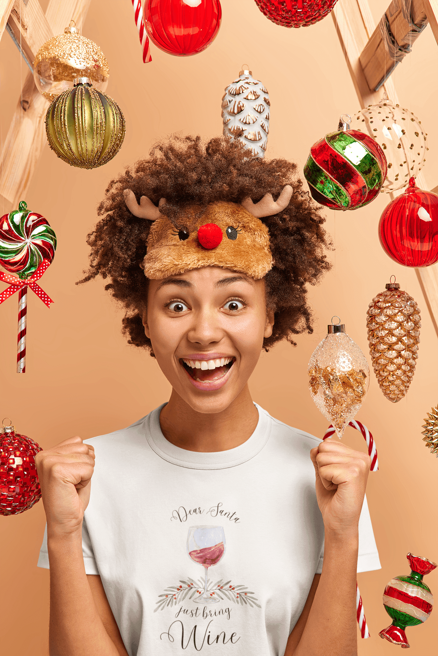 🍷💌 Dear Santa, Just Bring Wine 🎅🎄 - Women's Softstyle Tee - Whippie's