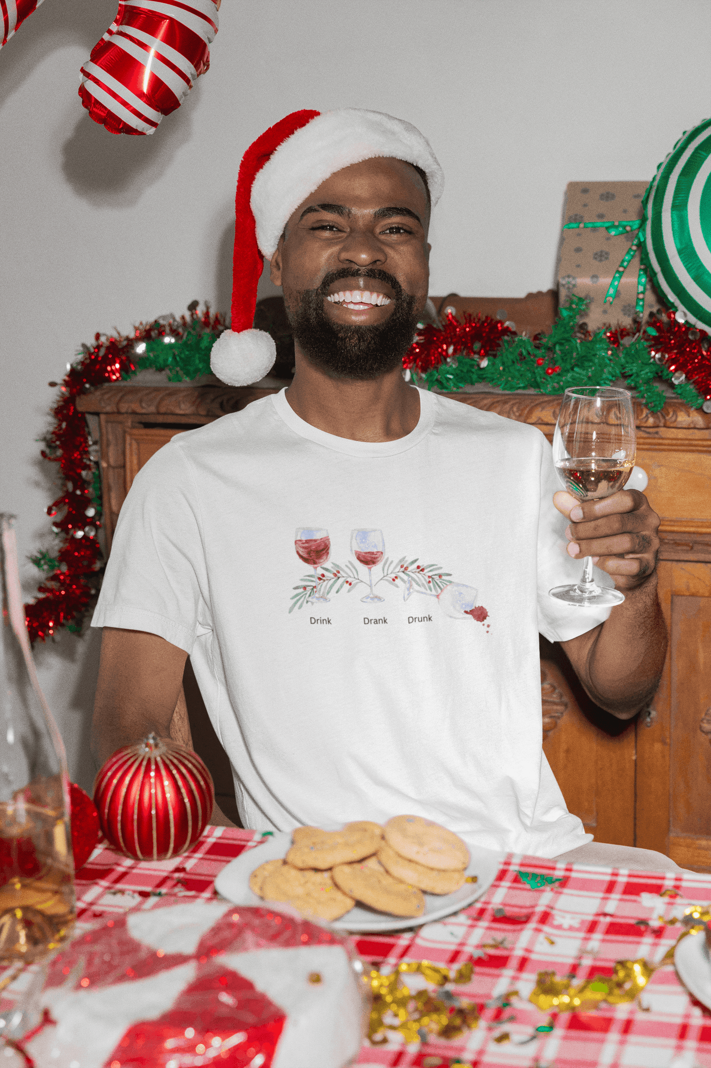 Drink Drank Drunk 🍷🍷🍷 - Holiday Edition - Unisex Softstyle T-shirt - Whippie's