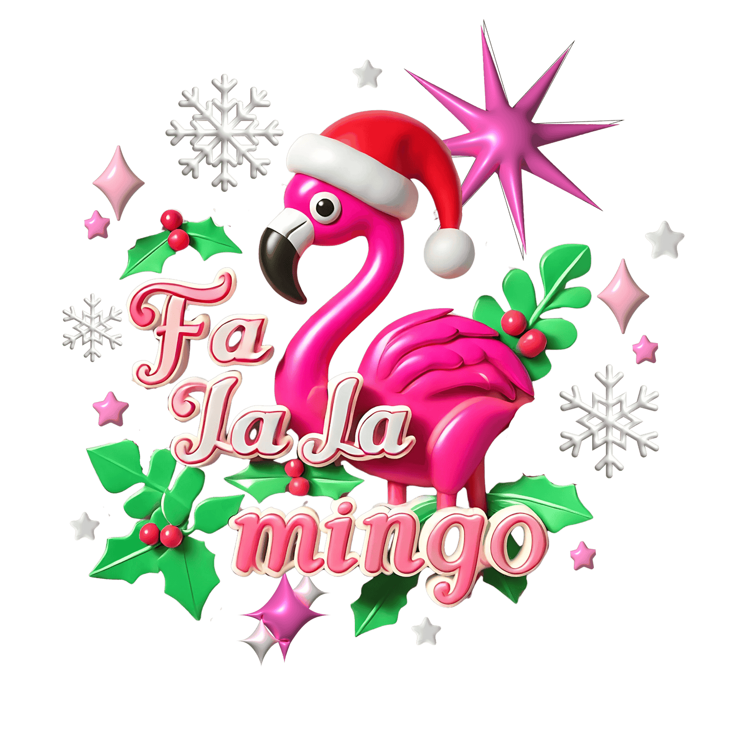🦩🎅 Fa La La Mingo! ❄️🌟 - Women's Softstyle Tee - Whippie's