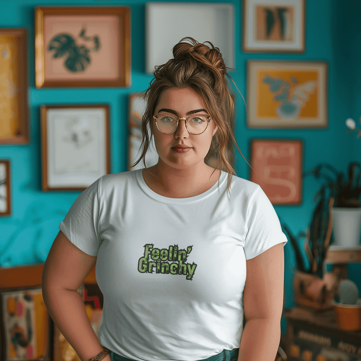 Feelin' Grinchy 🎄🎅 - Unisex Softstyle T-Shirt 👕 - Whippie's