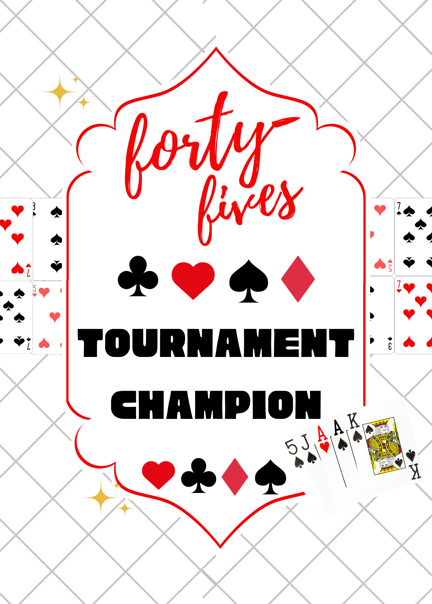 Forty-Fives Tournament Champion - Unisex T-Shirt - Whippie's