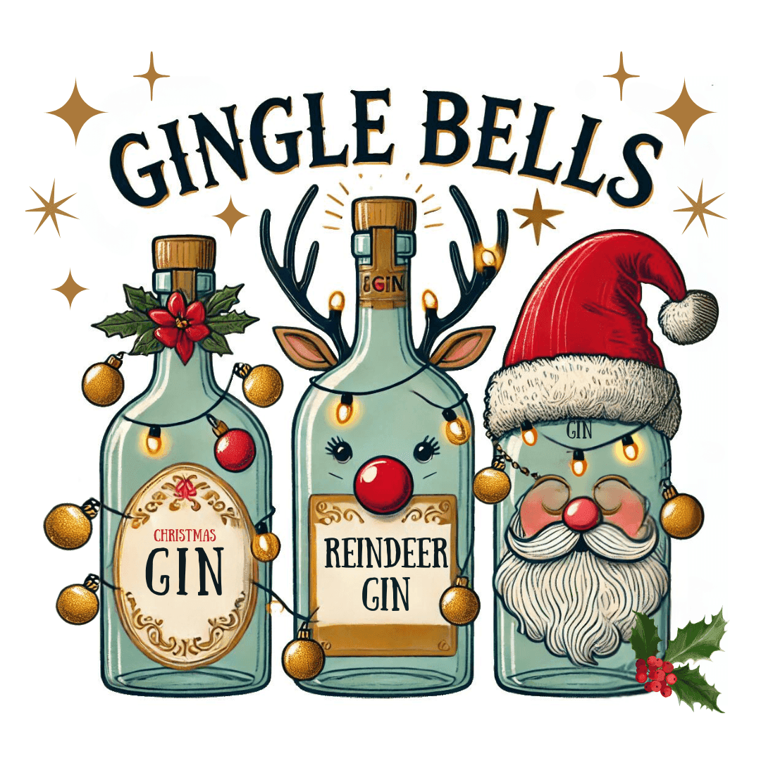 Gingle Bells, Gin All the Way! 🎄🎅🍸 - Unisex Softstyle T-shirt - Whippie's