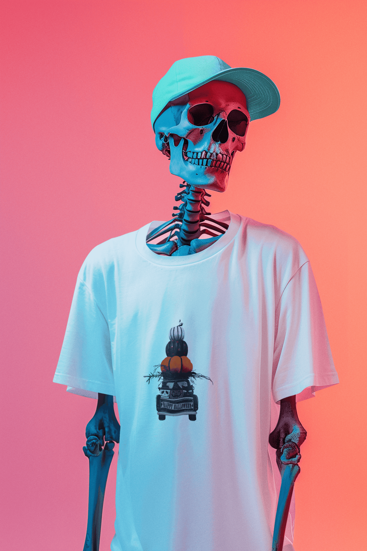 Happy Halloween! 🎃👻💀 Truckin' Treats in Style! - Unisex Softstyle T-shirt - Whippie's