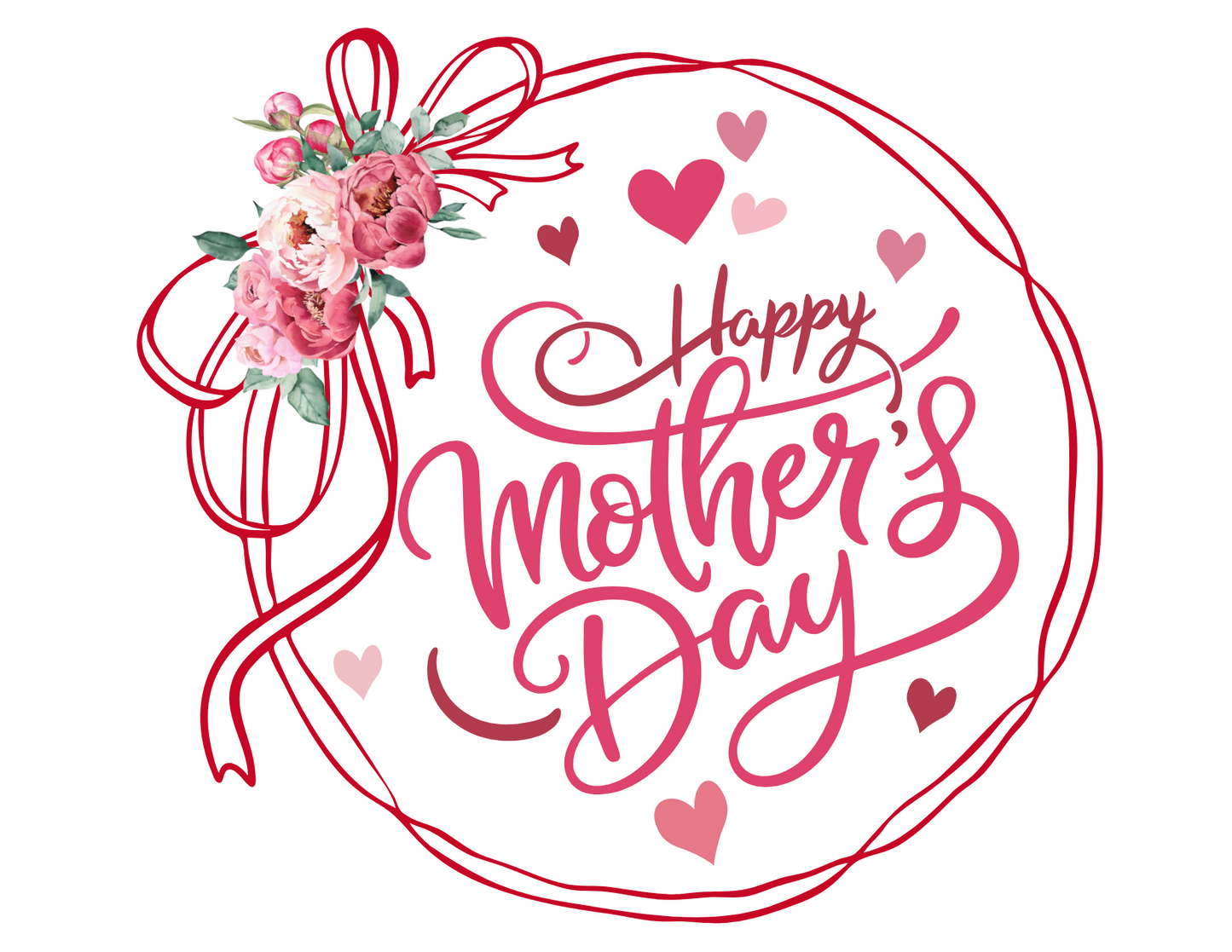 Happy Mother's Day Peonies V-Neck T-Shirt - Whippie's