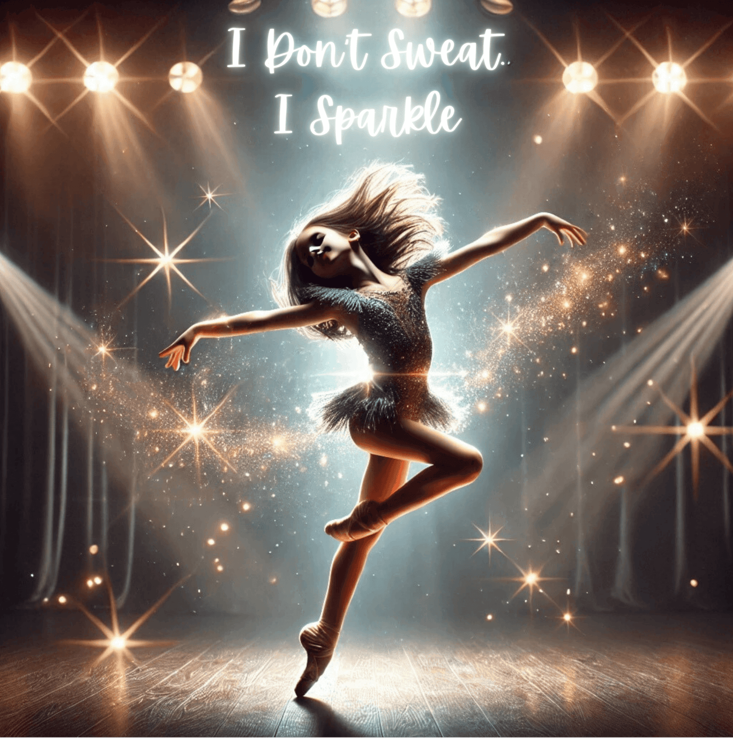 I Don’t Sweat, I Sparkle: Brunette Dancer Youth T-Shirt - Whippie's