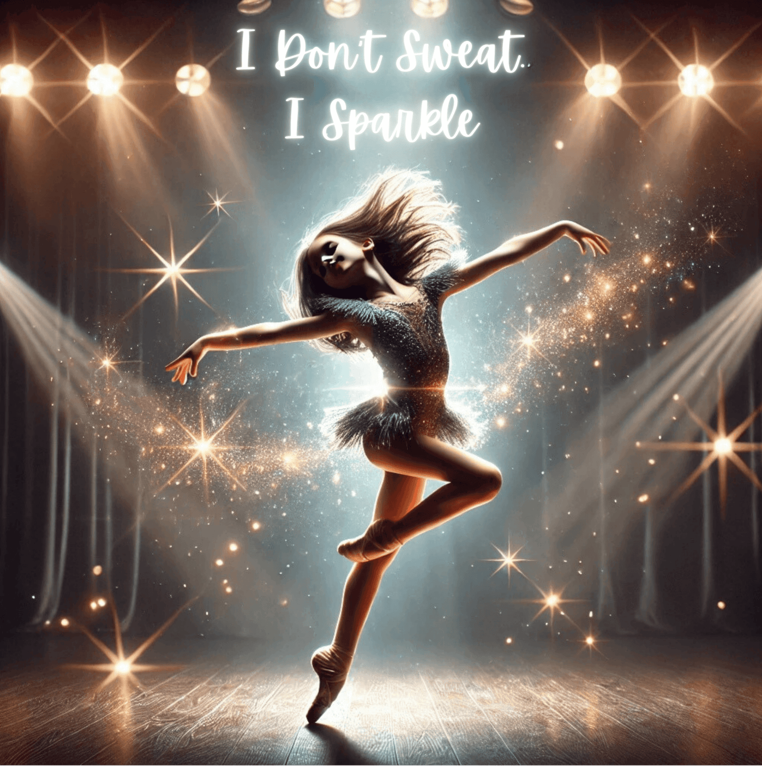 I Don’t Sweat, I Sparkle: Brunette Dancer Youth T-Shirt - Whippie's