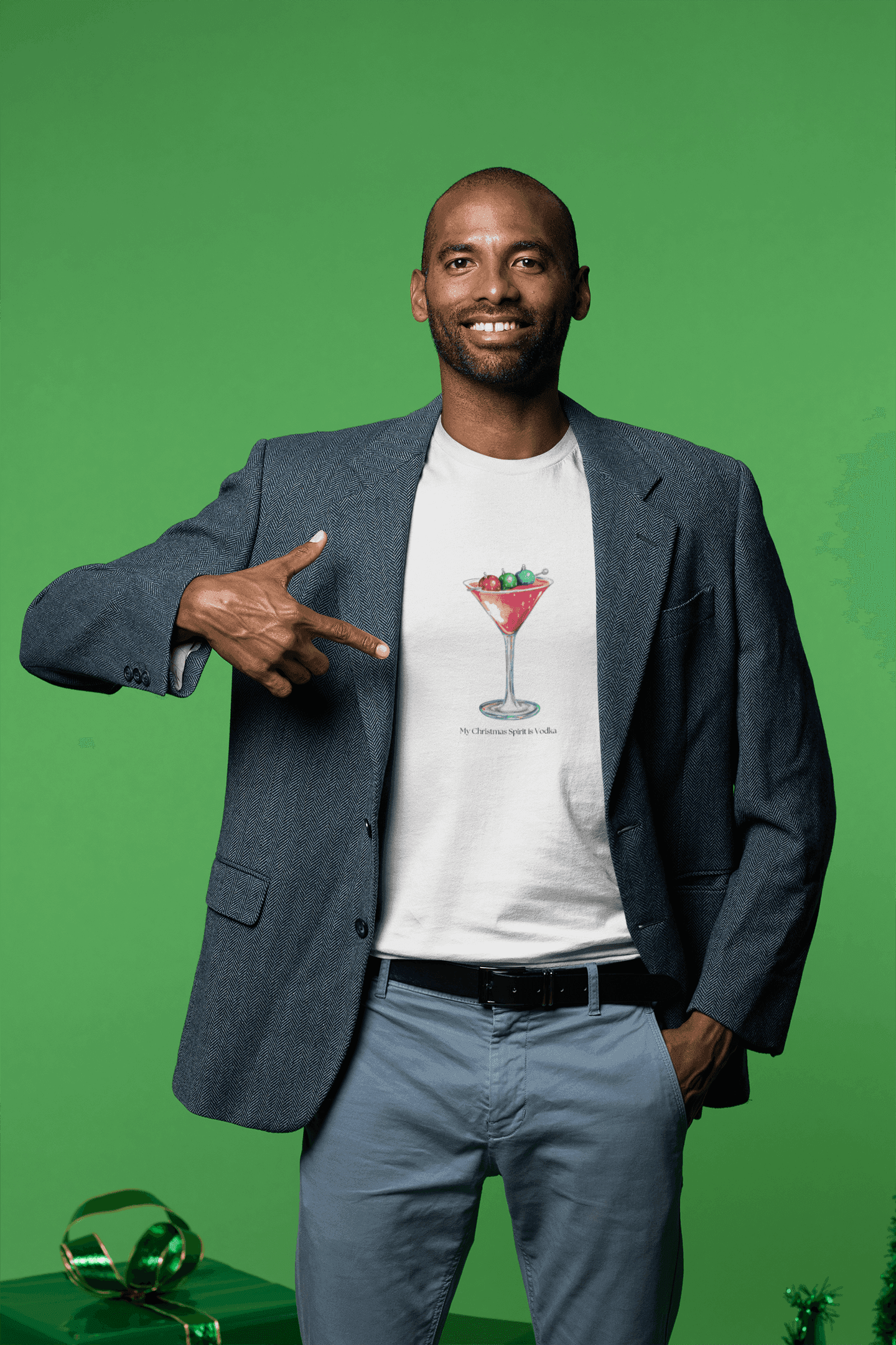 My Christmas Spirit is Vodka 🍸🎄 - Unisex Softstyle T-shirt - Whippie's