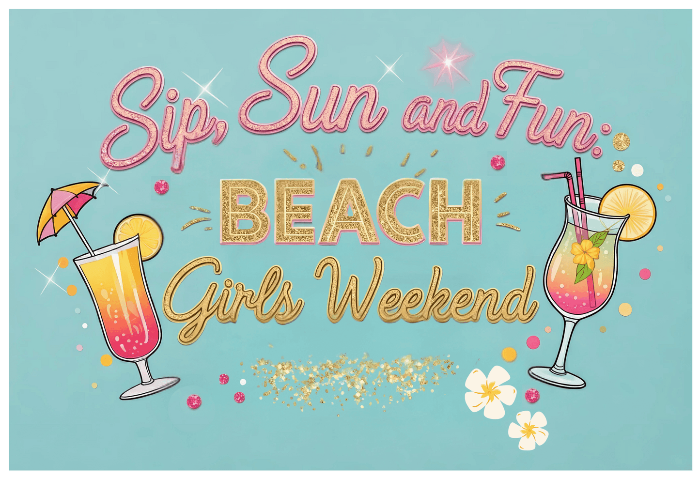 Sun, Sips, and Fun Beach Girls' Weekend - Women's Softstyle Tee - Whippie's