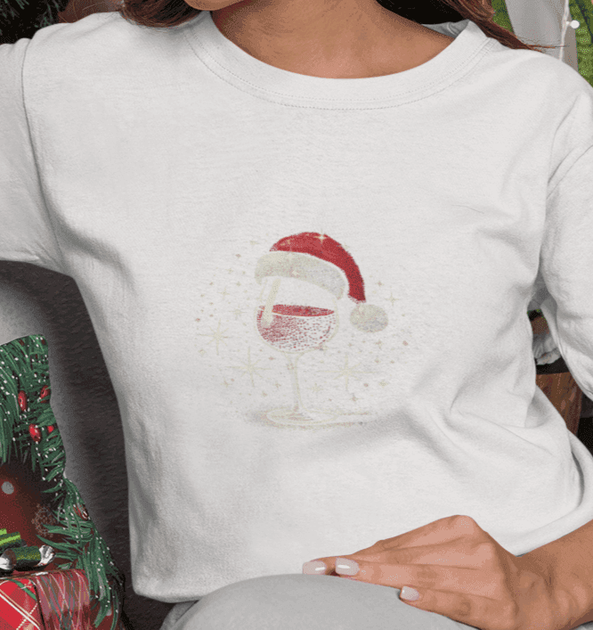 Wine & Christmas Cheer- Women's Softstyle Tee - Whippie's
