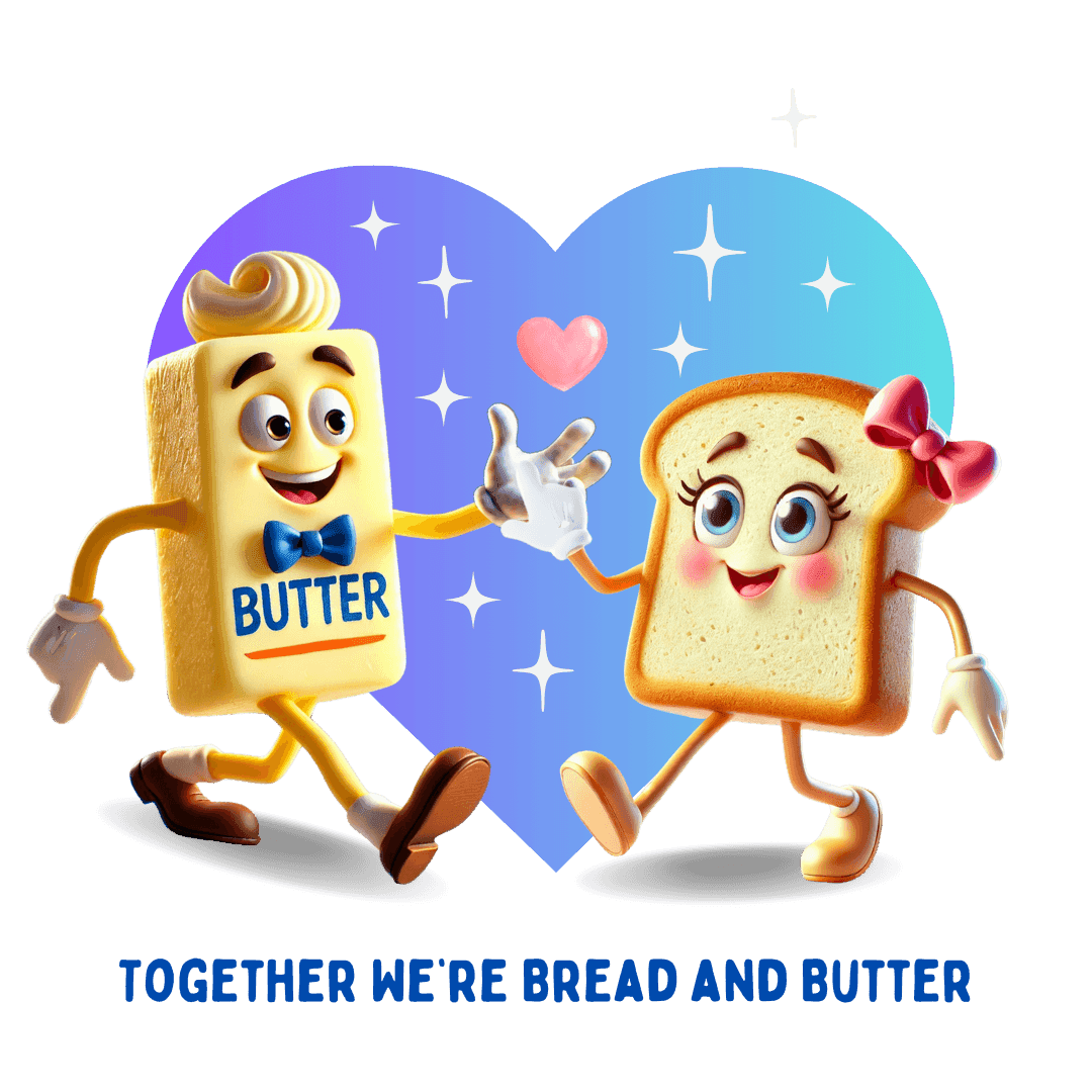 Bread and Butter Couple's T-Shirt Bundle - Whippie's