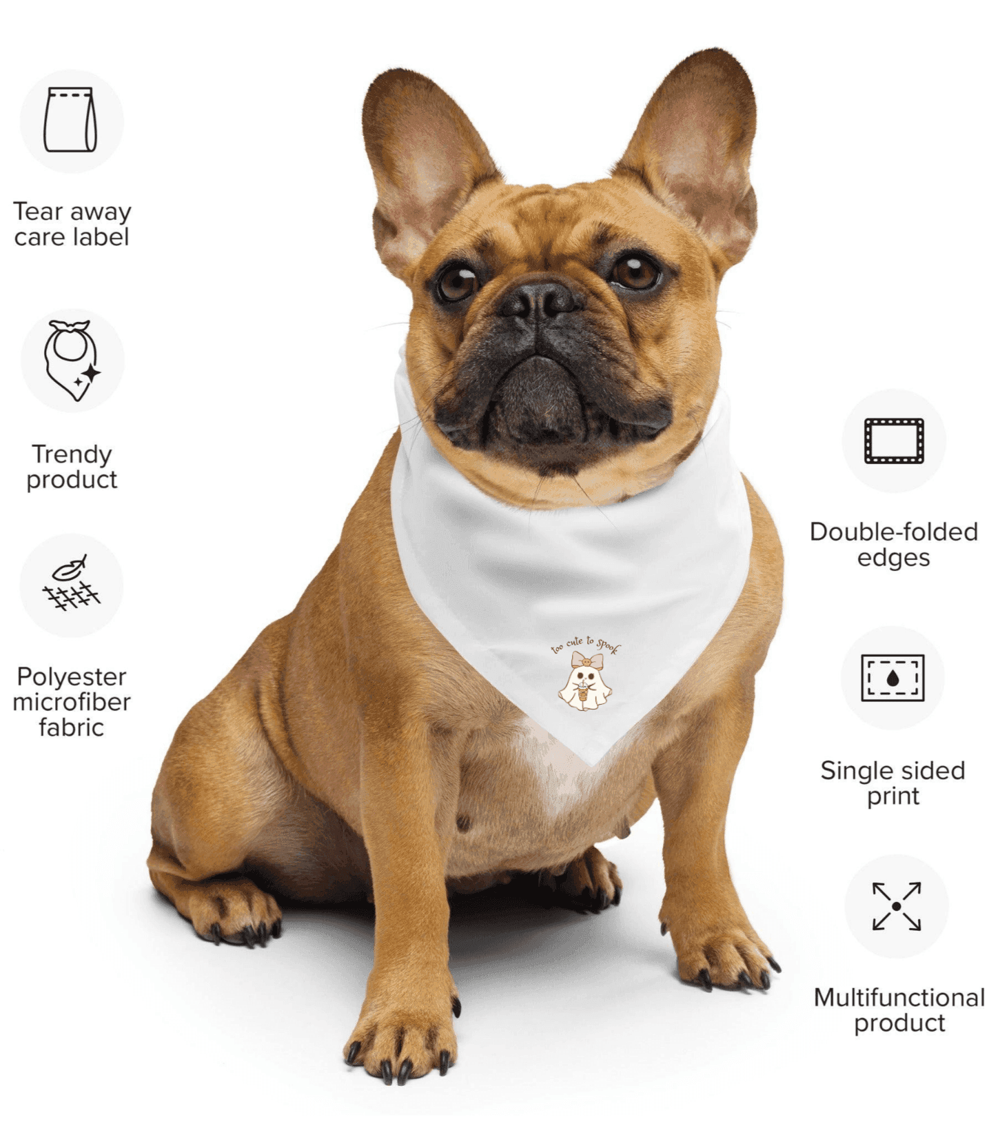 Too Cute to Spook Bandana - ๐ป๐ Add a Spooky Touch to Your Style! ๐๐ป - Whippie's