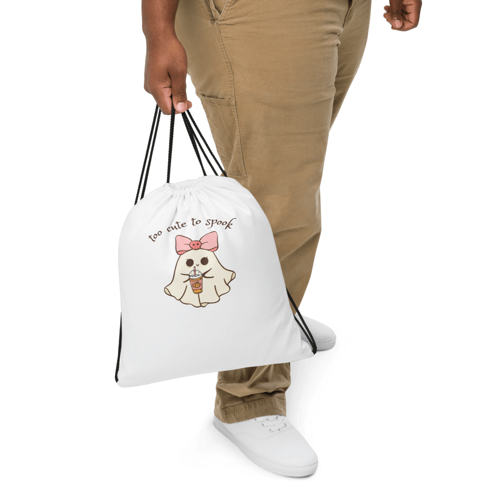 Too Cute to Spook Drawstring Bag - ๐ป๐ Carry Your Spooky Essentials in Style! ๐๐ป - Whippie's