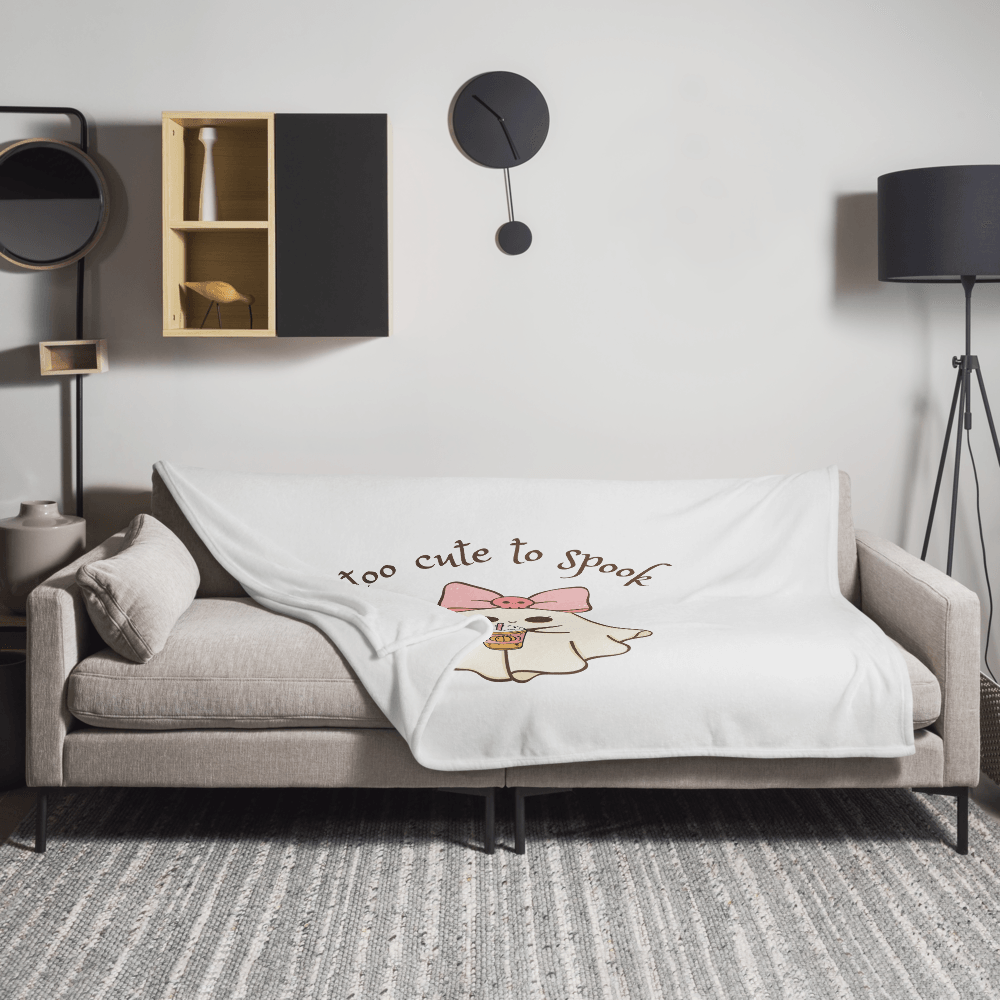 Too Cute to Spook Throw Blanket - 👻💖 Snuggle Up with Spooky Cuteness! 💖👻 - Whippie's