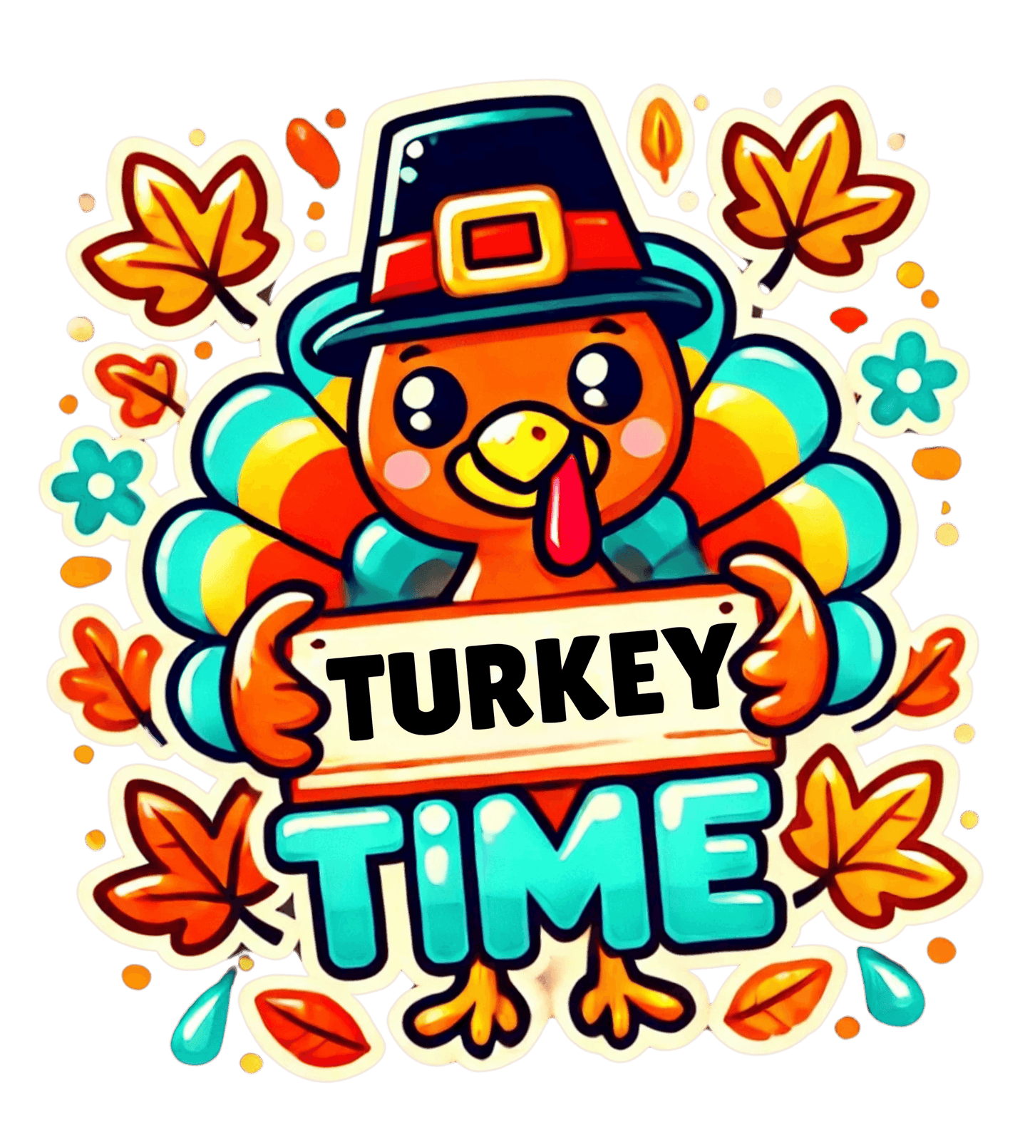 Turkey Time - Kids Softstyle Tee - Whippie's