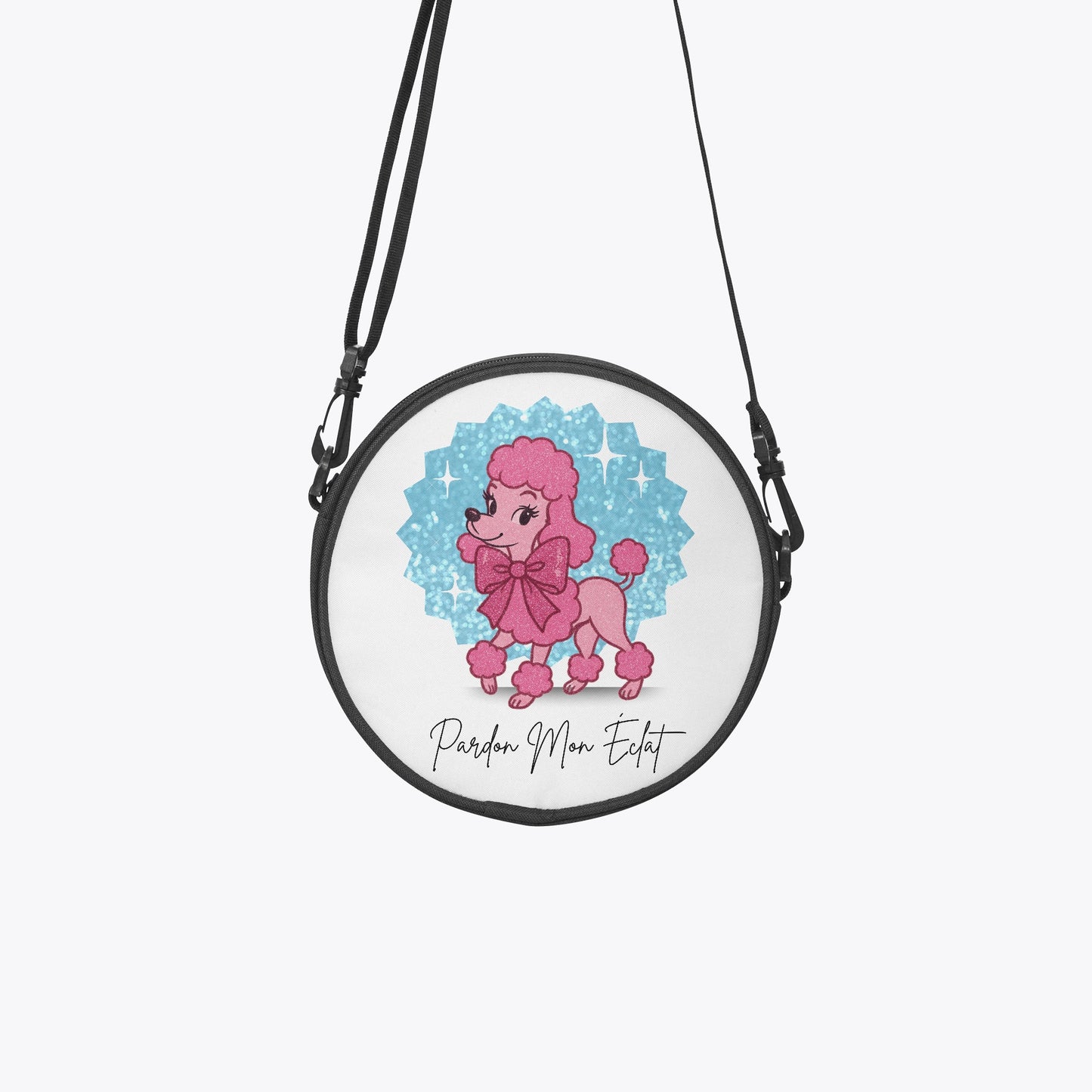 527. Pardon Mon Éclat (Excuse My Sparkle) Poddle Round Satchel Bag - Whippie's