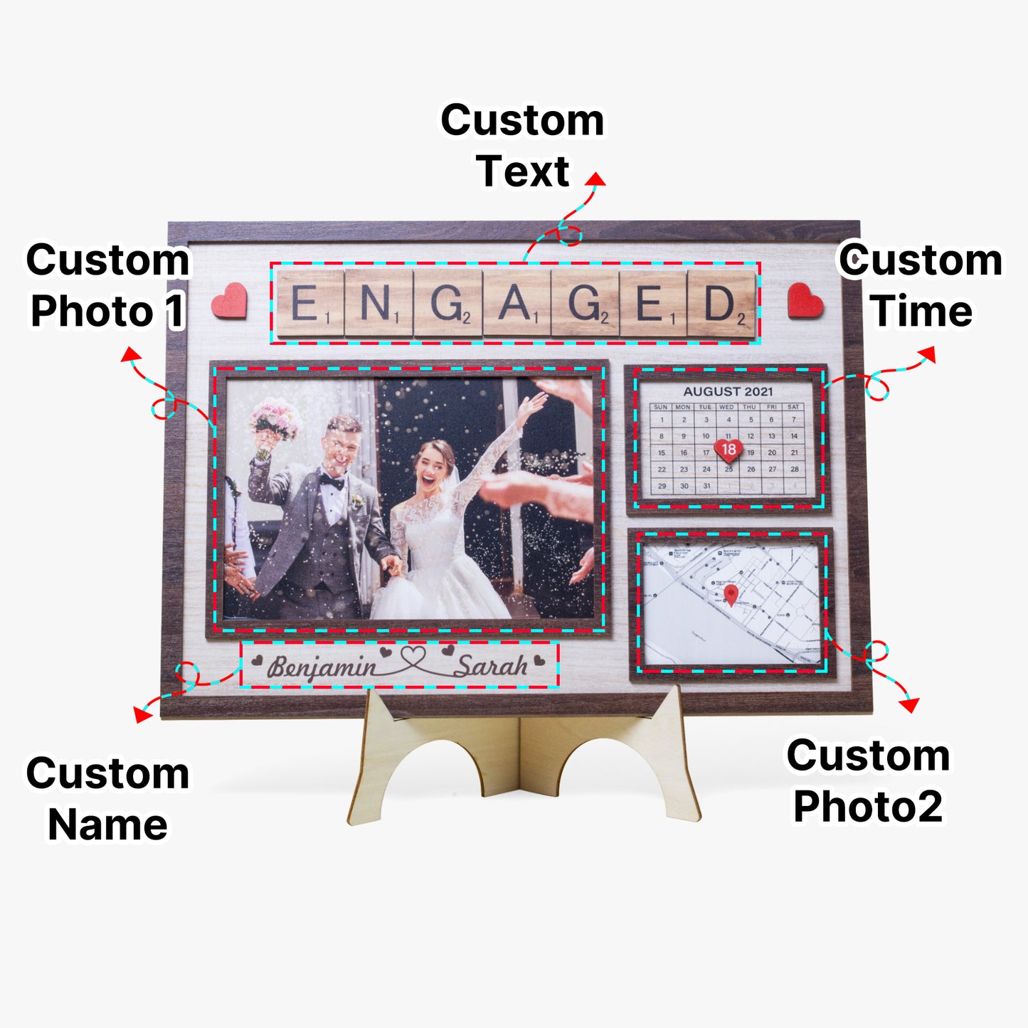 1207. Special Event Frame – Engagement, Wedding, Anniversary Gift - Personalizable - Whippie's