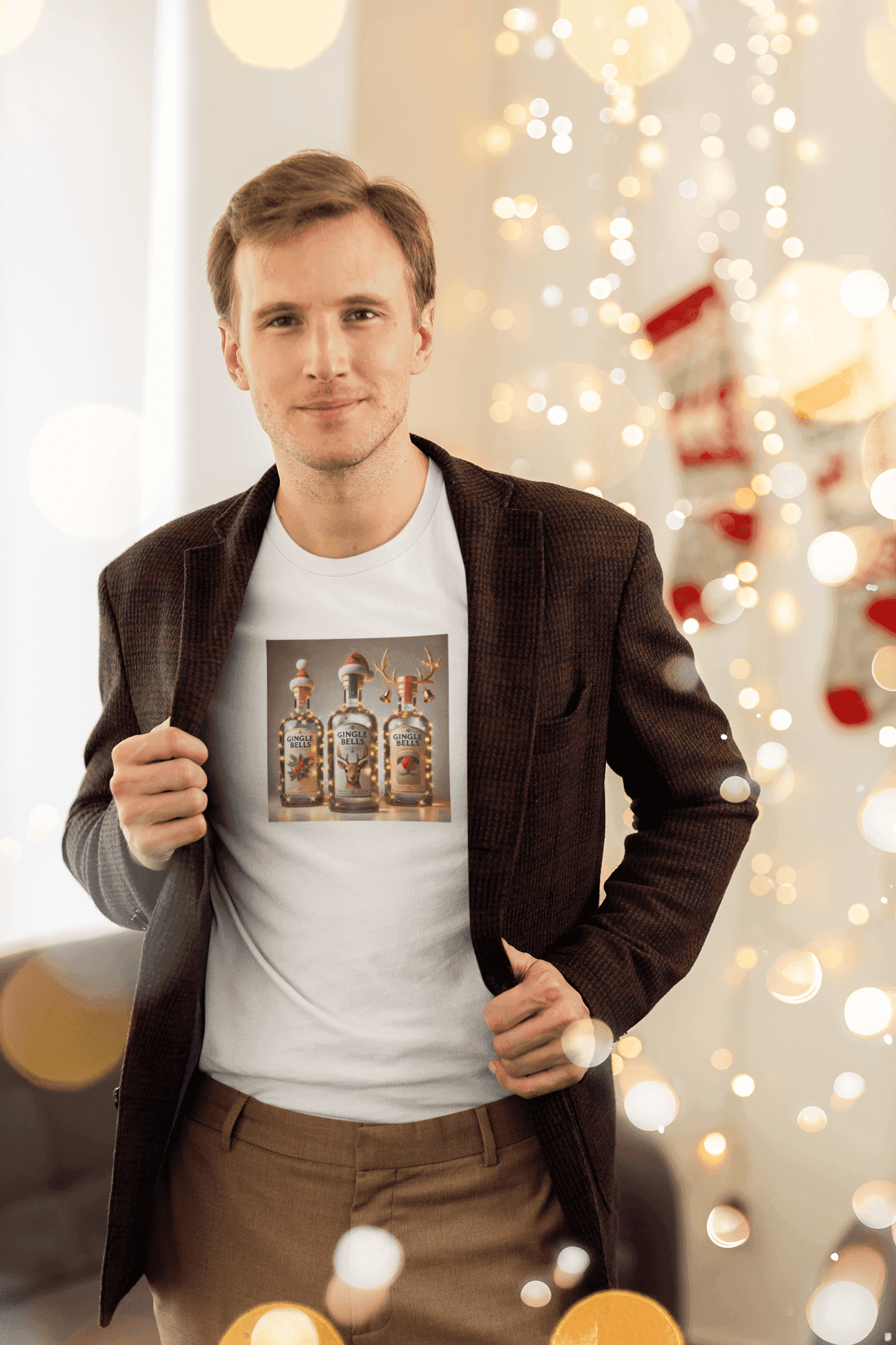 GINgle Bells! 🎄🎅🍸 - Unisex Softstyle T-shirt - Whippie's