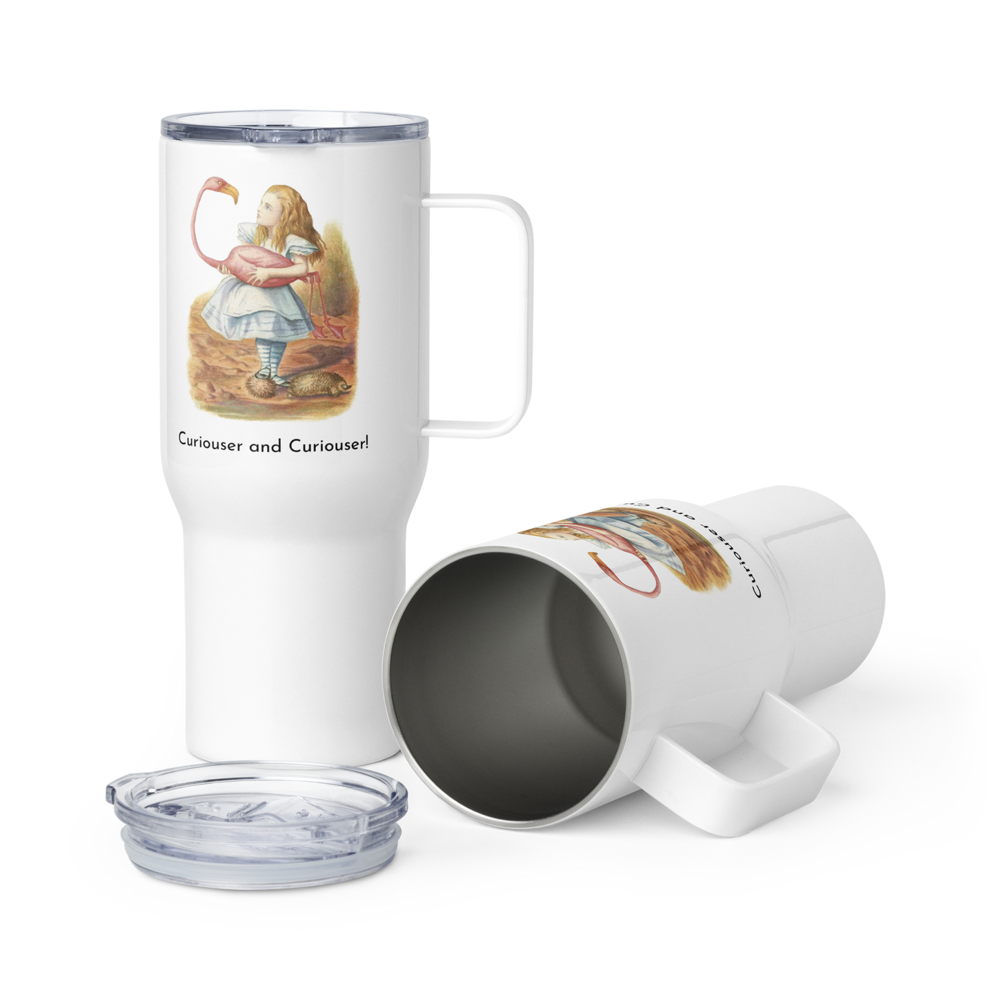 Alice in Wonderland - Flamingo - Travel mug with a handle - Whippie's