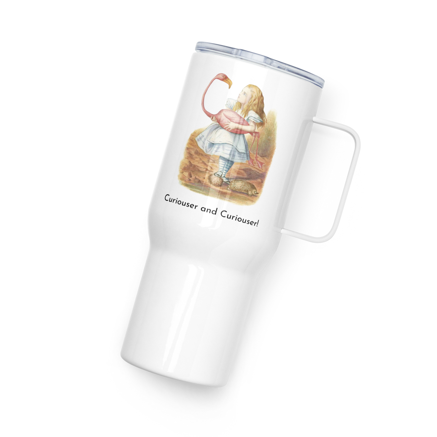 Alice in Wonderland - Flamingo - Travel mug with a handle - Whippie's