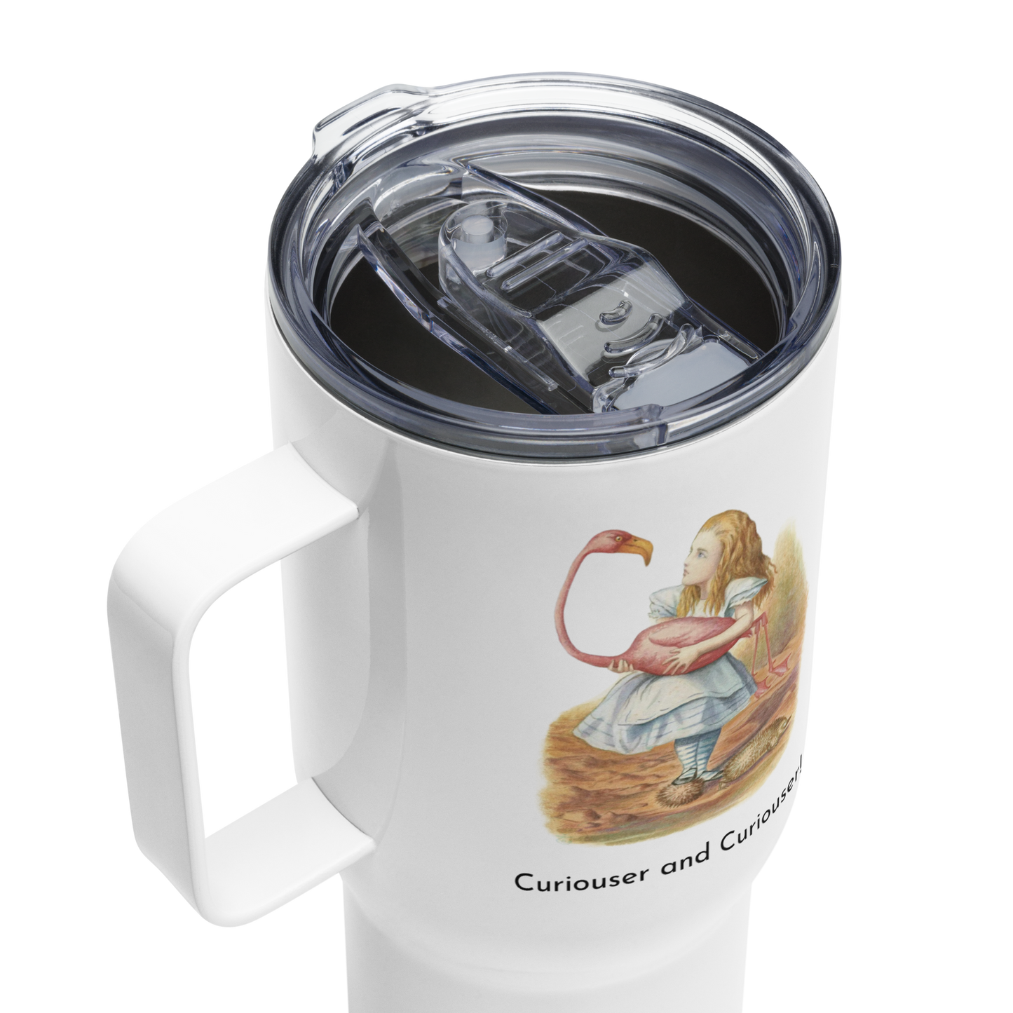 Alice in Wonderland - Flamingo - Travel mug with a handle - Whippie's