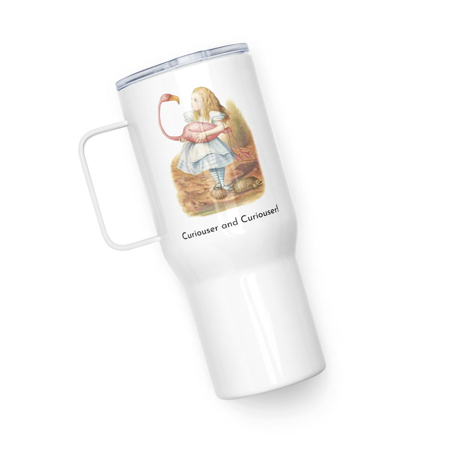 Alice in Wonderland - Flamingo - Travel mug with a handle - Whippie's