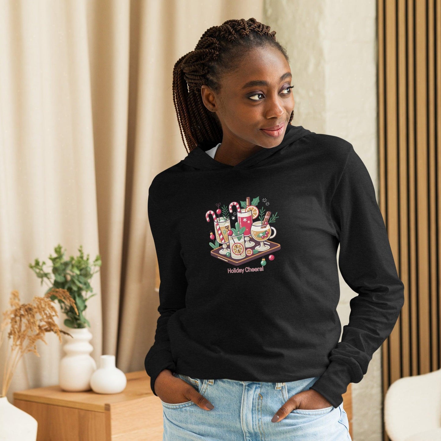 Holiday Cheers! - Hooded Long-sleeve Tee - Whippie's