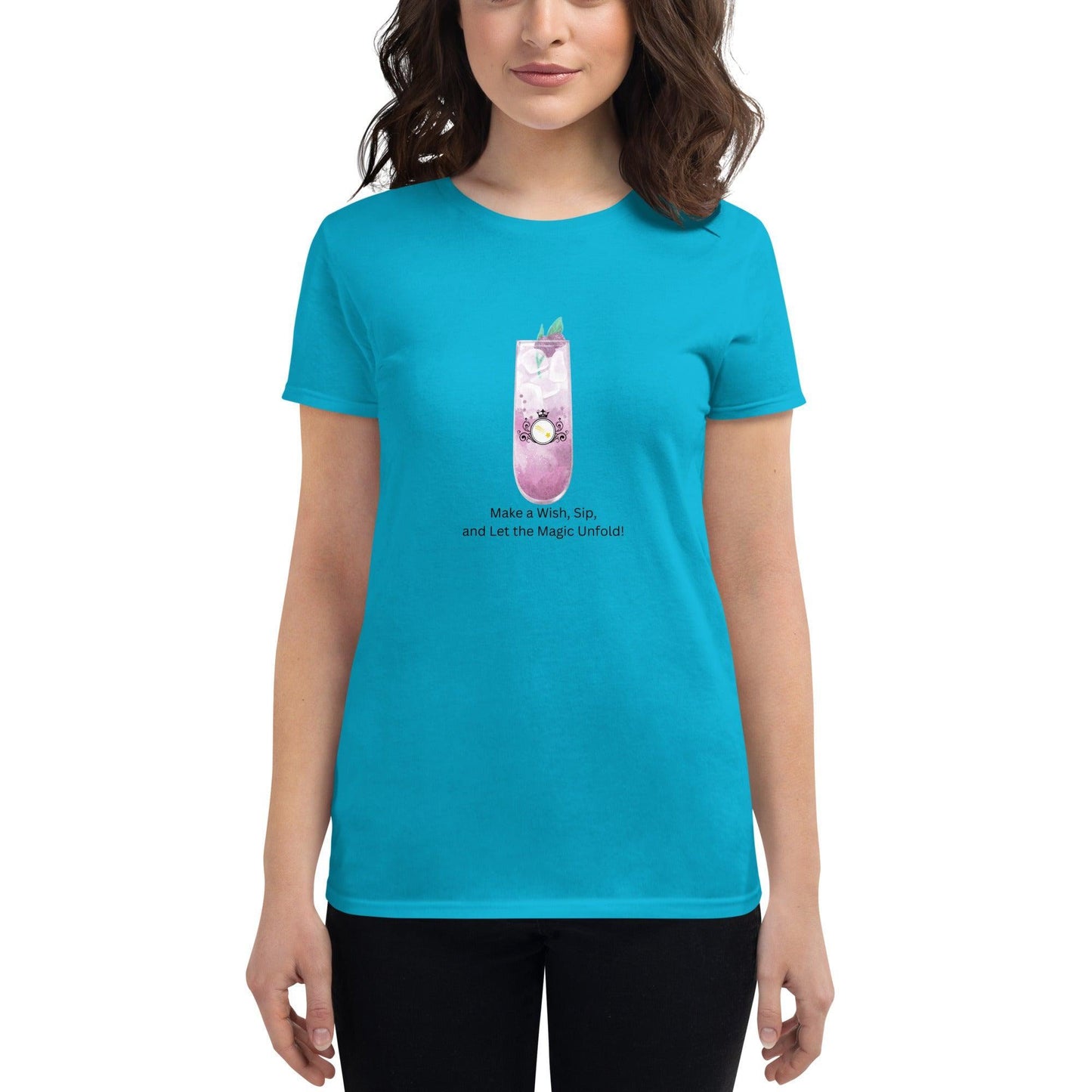 Make a Wish, Sip, and Let the Magic Unfold! - Women's short sleeve t-shirt - Whippie's