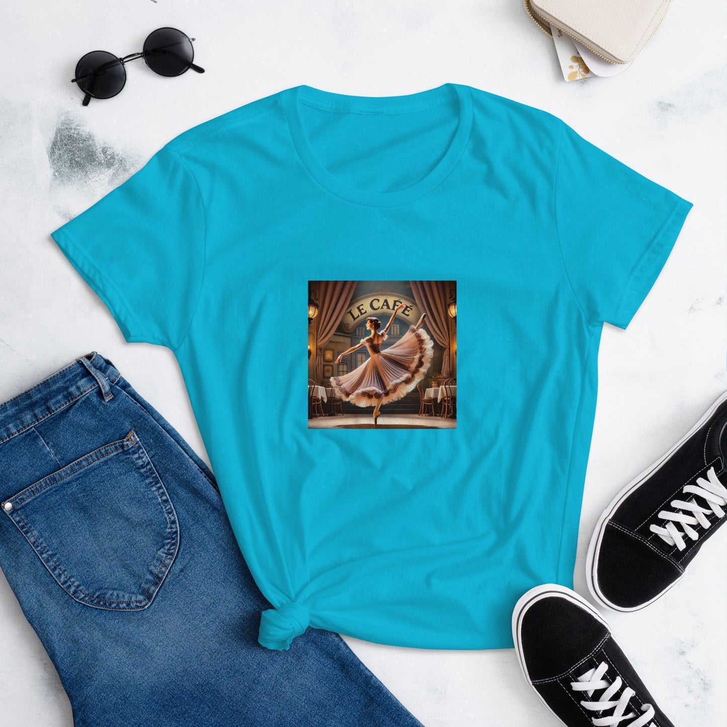 Ballerina at Le Cafe - Women's T-shirt - Whippie's