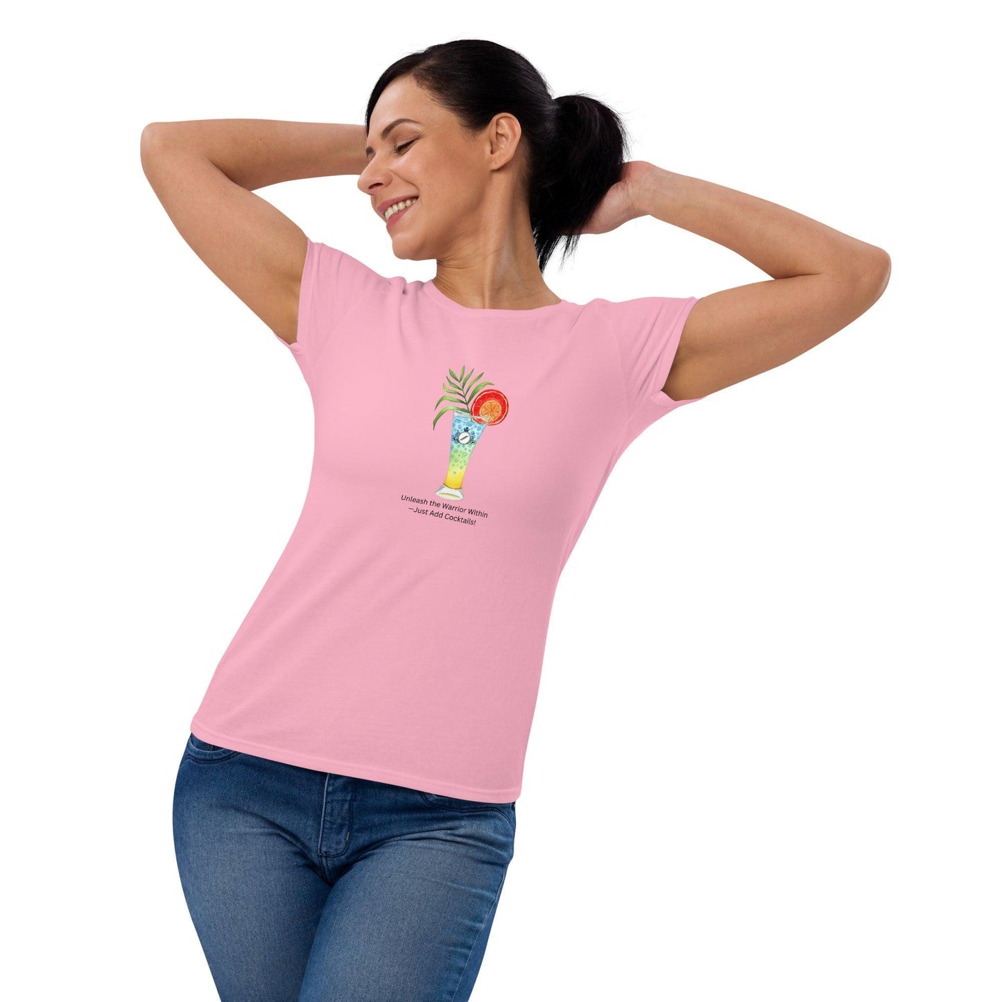 Unleash the Warrior Within—Just Add Cocktails! - Women's short sleeve t-shirt - Whippie's