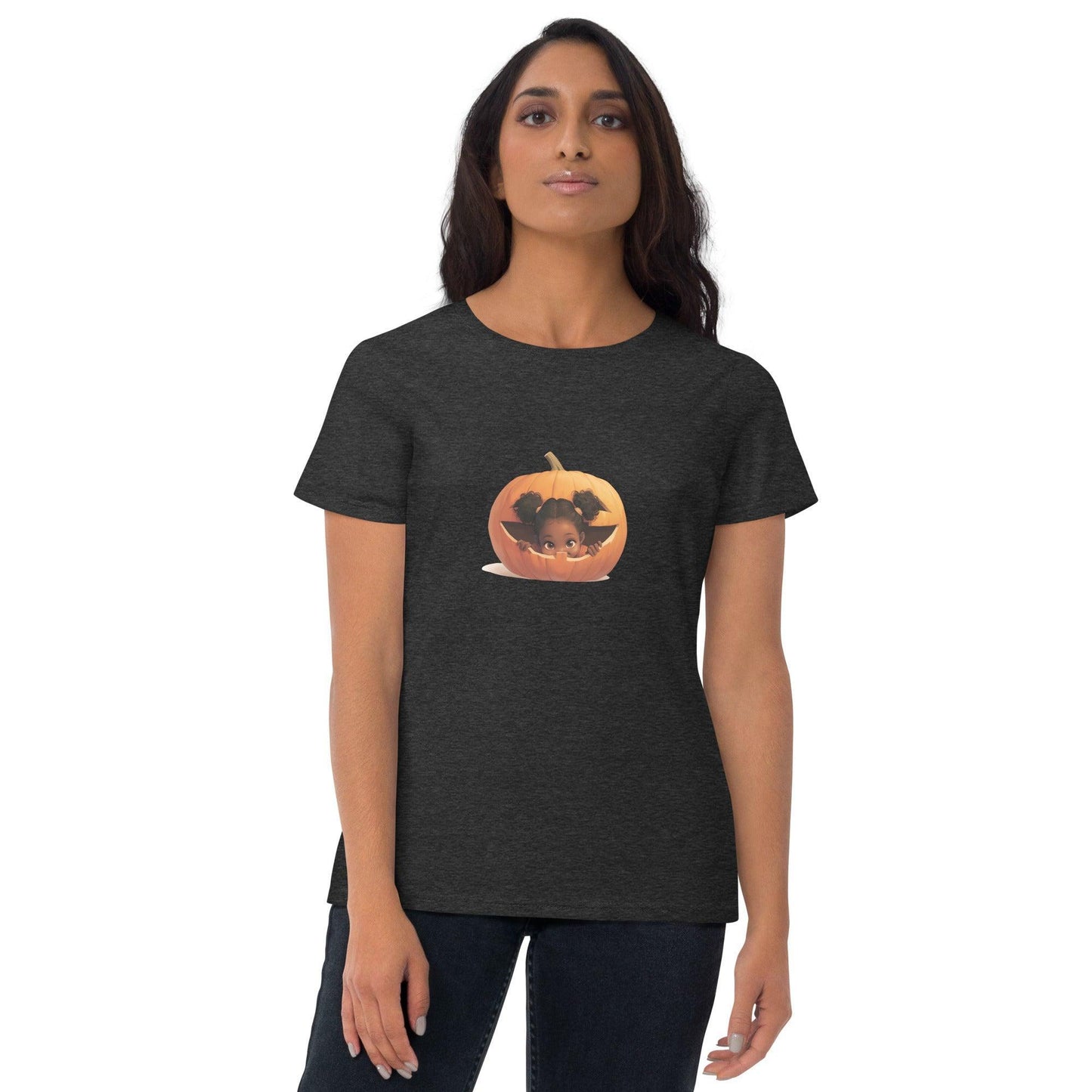 Little Pumpkin Baby: Baby in Jack-a-Lantern Women's T-Shirt - Whippie's