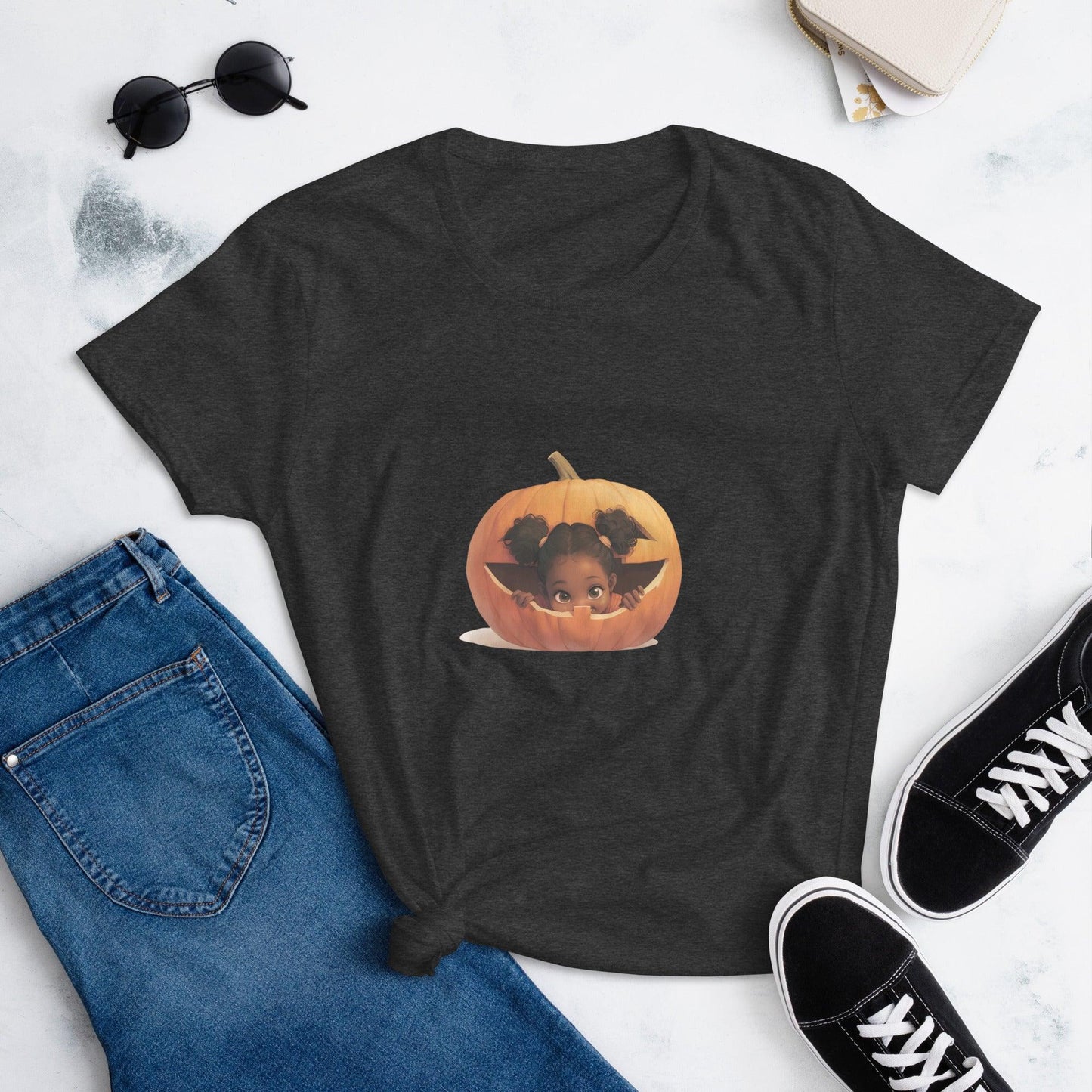 Little Pumpkin Baby: Baby in Jack-a-Lantern Women's T-Shirt - Whippie's