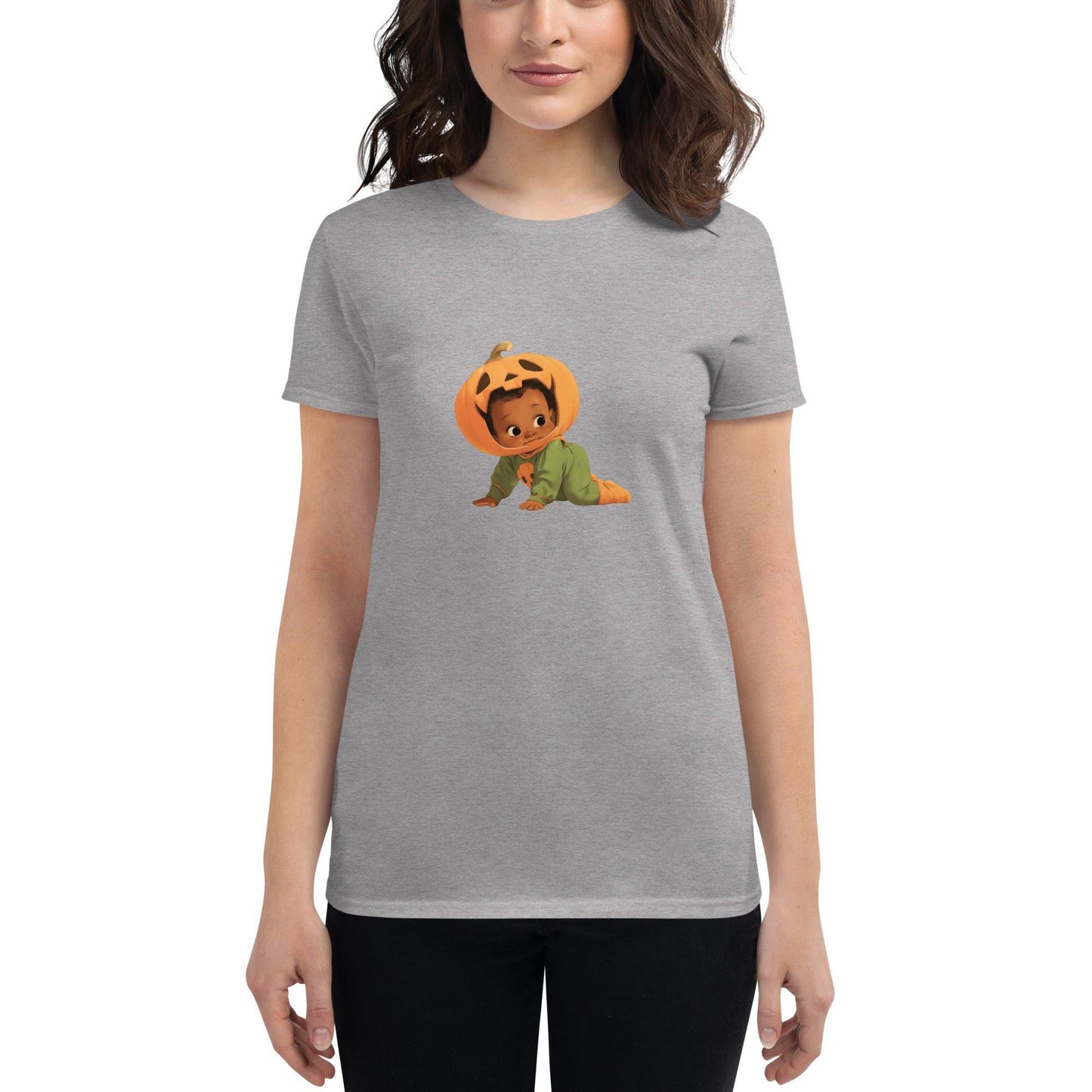 Little Pumpkin Baby: Crawling Baby with Pumpkin Head T-Shirt - Whippie's